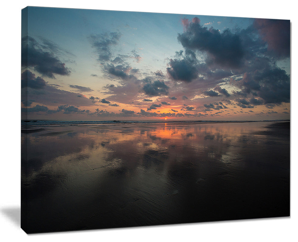 "Matapalo in Costa Rica Beach Sunset" Seascape Art Canvas, 40"x30"