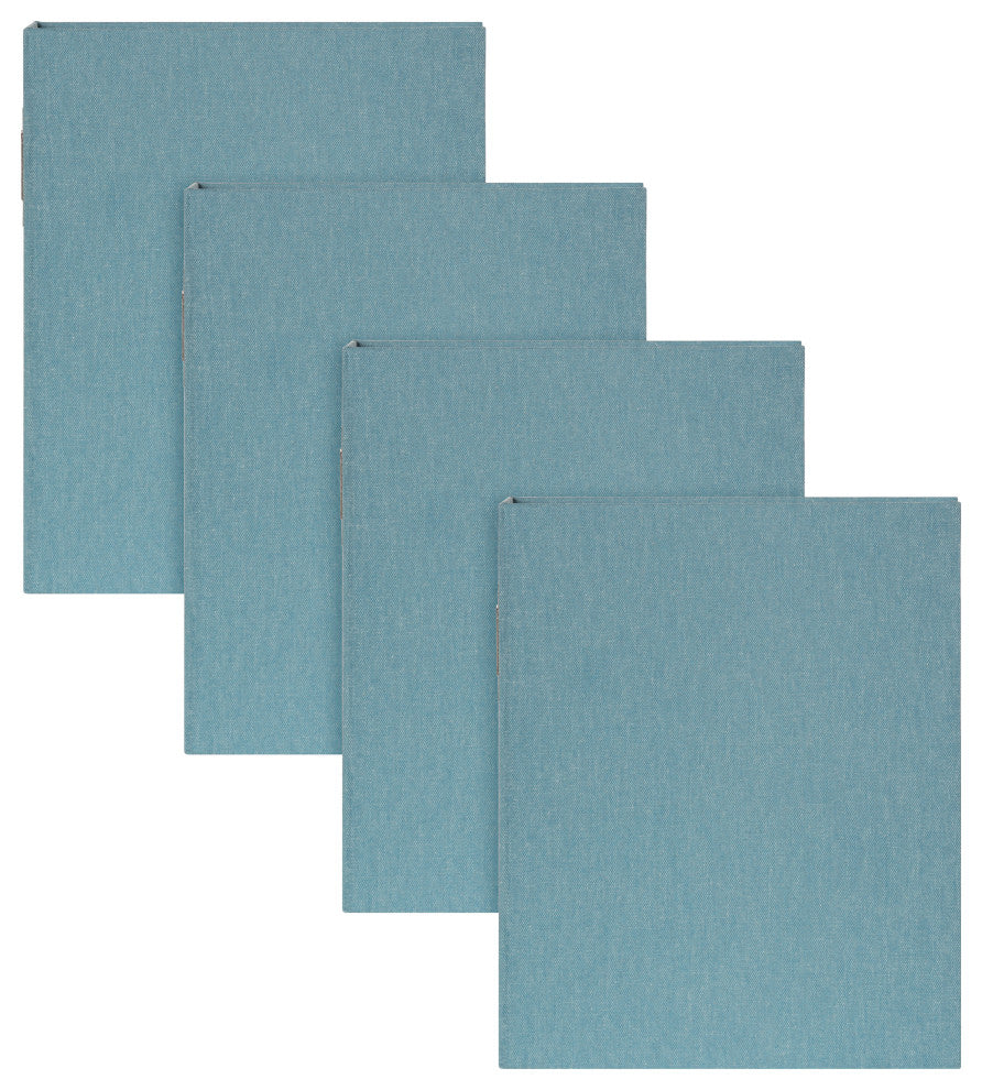 Cydney Set of 4 Fabric Photo Albums, Teal 40 Photos