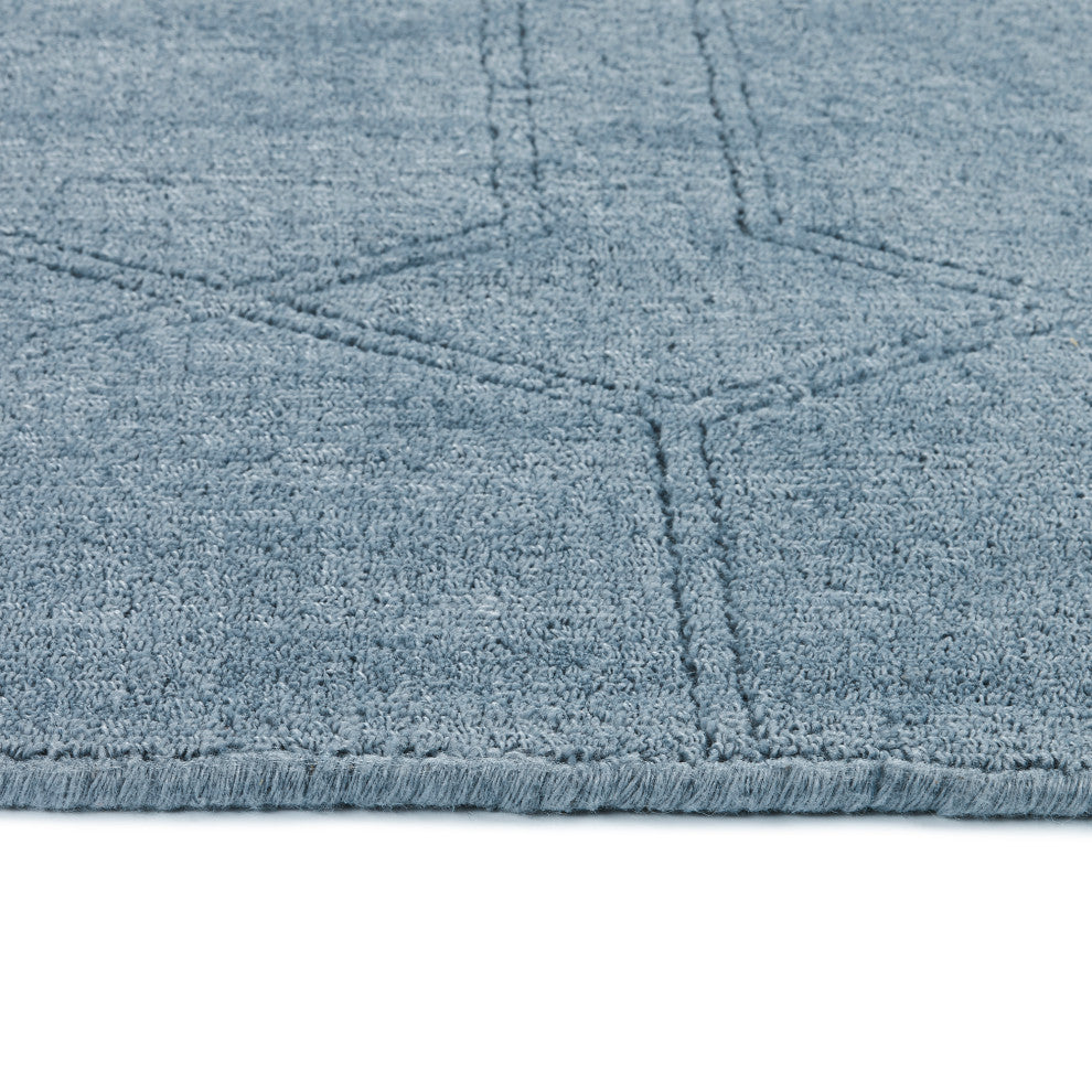 Minkah Collection Blue 2' x 3' Rectangle Indoor-Outdoor Throw Rug