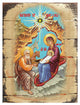 Icon Thodox Nativity Wall Art On Wood, 8 Inch