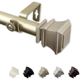 Michel 1" Curtain Rod, Light Gold, 66-120"