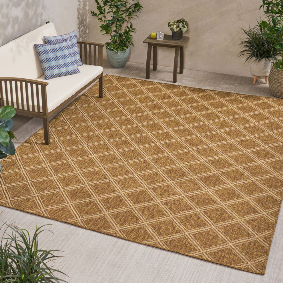 Althoff Indoor/Outdoor Area Rug, Natural, 120 W X 94 D X 0.16 H
