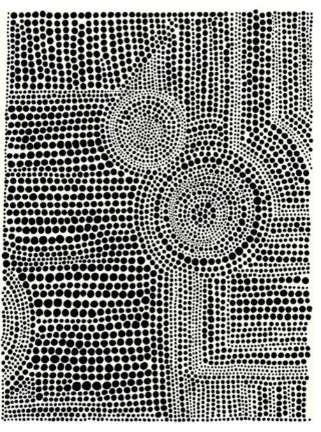 Clustered Dots A Fine Art Giant Canvas Print 54"X72"