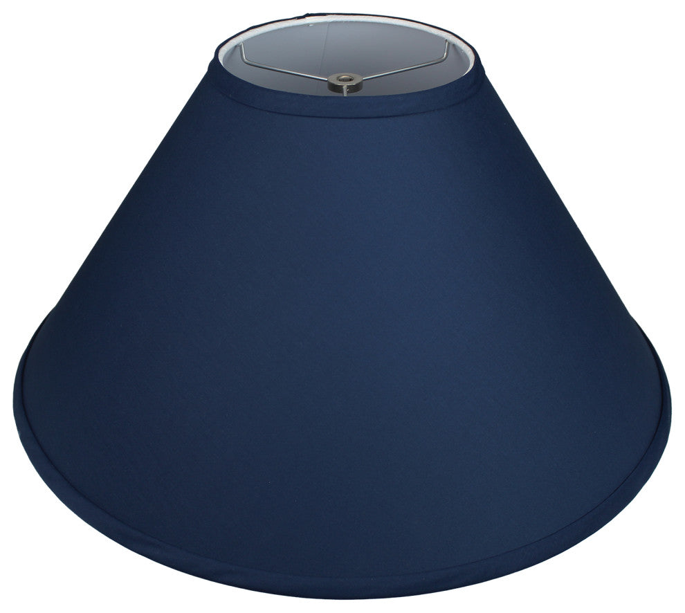 FenchelShades Round Lampshade 7"x20"x12", Linen Navy Blue