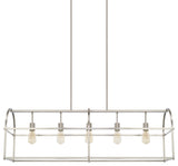 Capital Lighting 825751 5 Light 46"W Linear Chandelier - Brushed Nickel