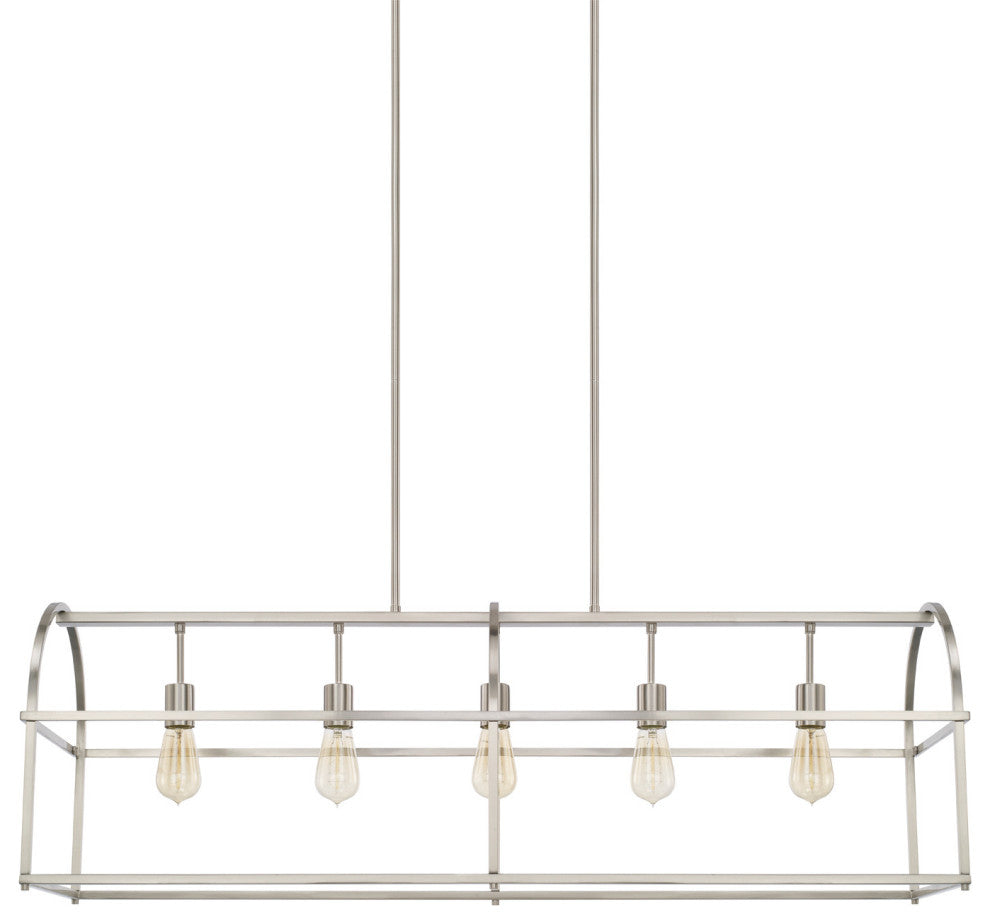 Capital Lighting 825751 5 Light 46"W Linear Chandelier - Brushed Nickel