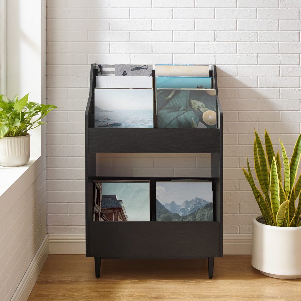 Liam Record Storage Stand Black