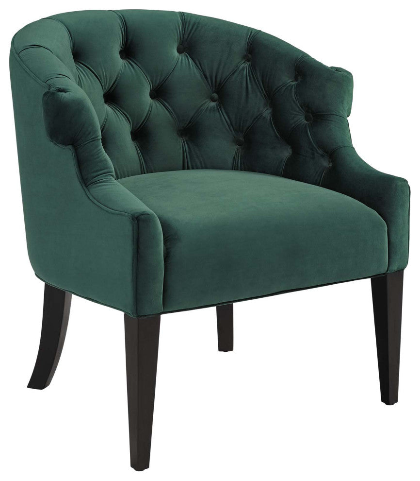 Precept Accent Performance Velvet Armchair Green