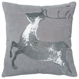 Vickerman QTx17491 Decorative 18"x18" Sparkling Deer Pillow