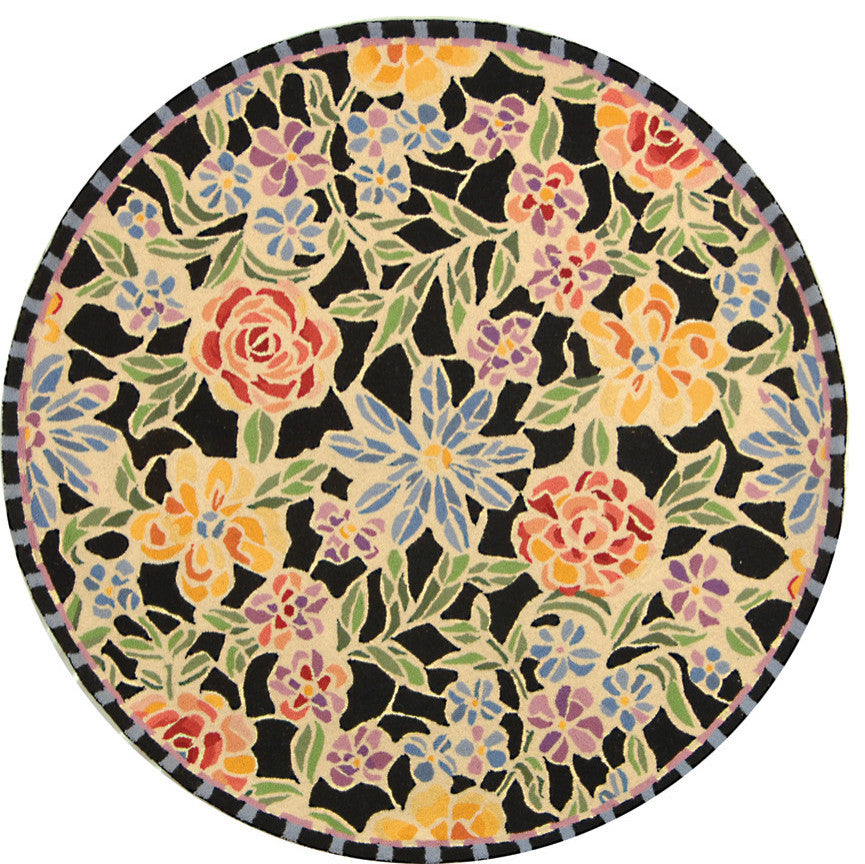 Chelsea Black Area Rug HK214B - 2'6" x 6'