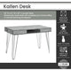 Kallen 47" Desk, Gray With Hairpin Legs