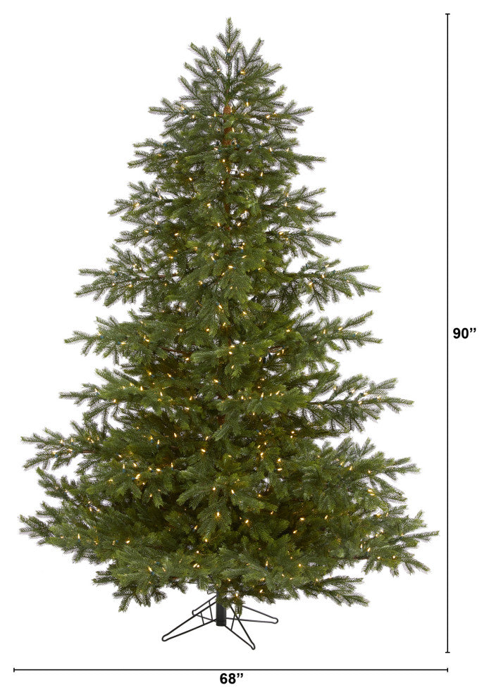 7.5' South Carolina Spruce Real Touch Faux Xmas Tree W/650, Multifunction Lights