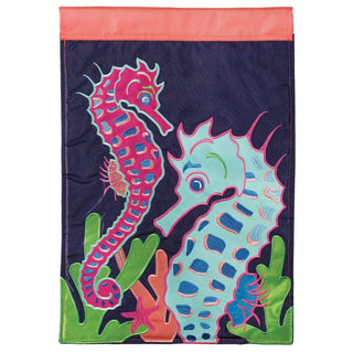 Flag  Double Applique  Seahorse Polyester Large