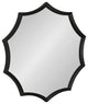 Lalina Scalloped Round Framed Accent Mirror, Black 24 Diameter