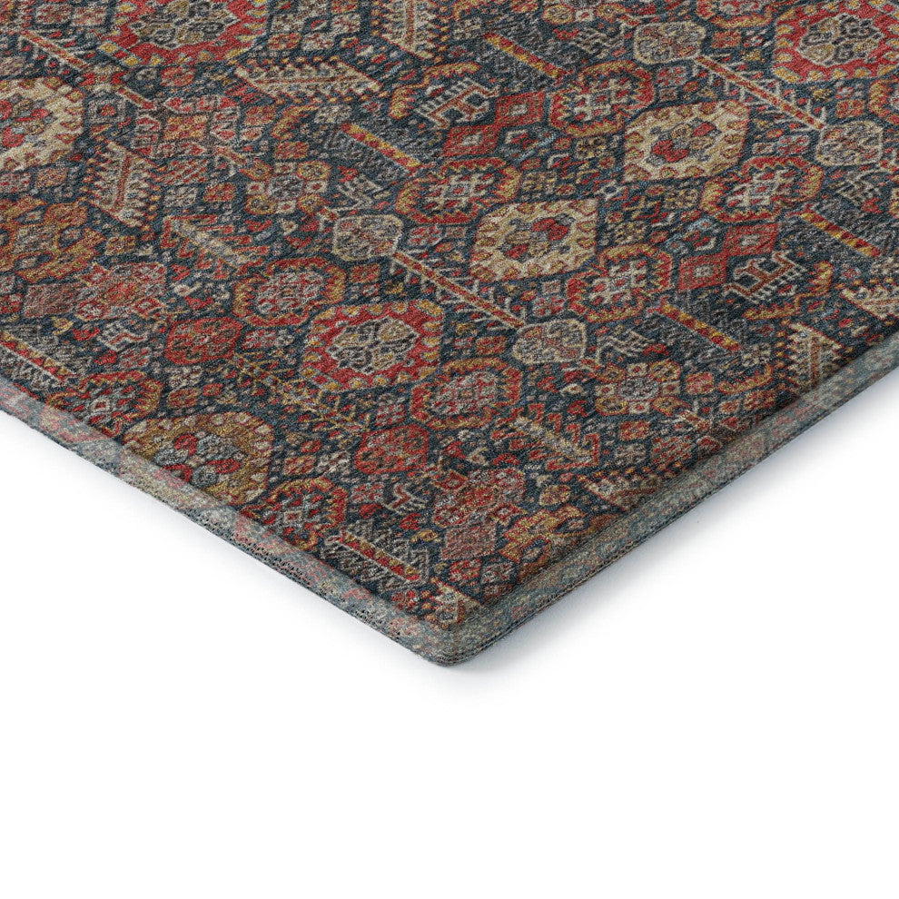 Premium Machine Washable Mayfield AMF574 Red 2'3" x 7'6" Runner Rug