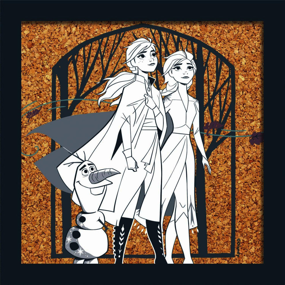 Frozen II Elsa, Anna And Olaf Cork Wall Art