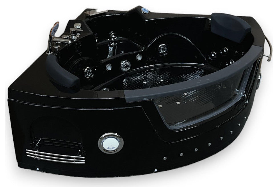 Hot Tub Black 59"x59" Double Pump Heater, Majestic