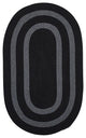Colonial Mills Graywood GW13 Black Bordered Area Rug, Oval 4'x6'