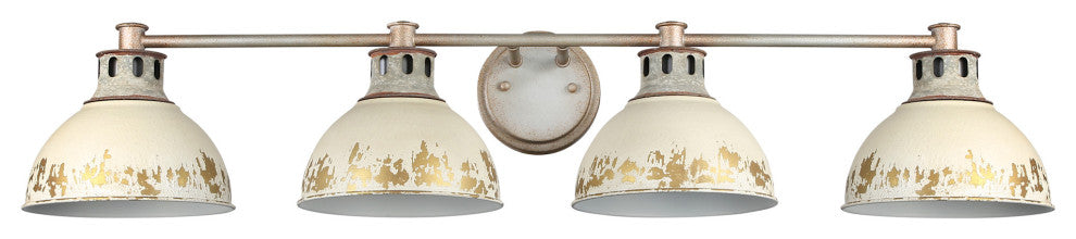 Golden Lighting 0865-BA4 AI Kinsley 4 Light 8"W Vanity Light - Aged Galvanize