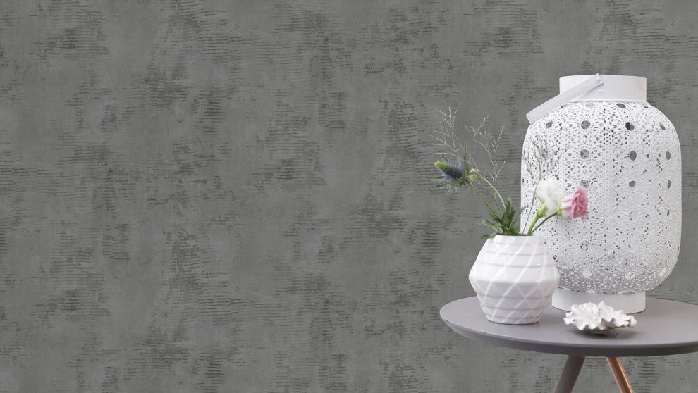 Osborn Charcoal Distressed Texture Wallpaper Bolt