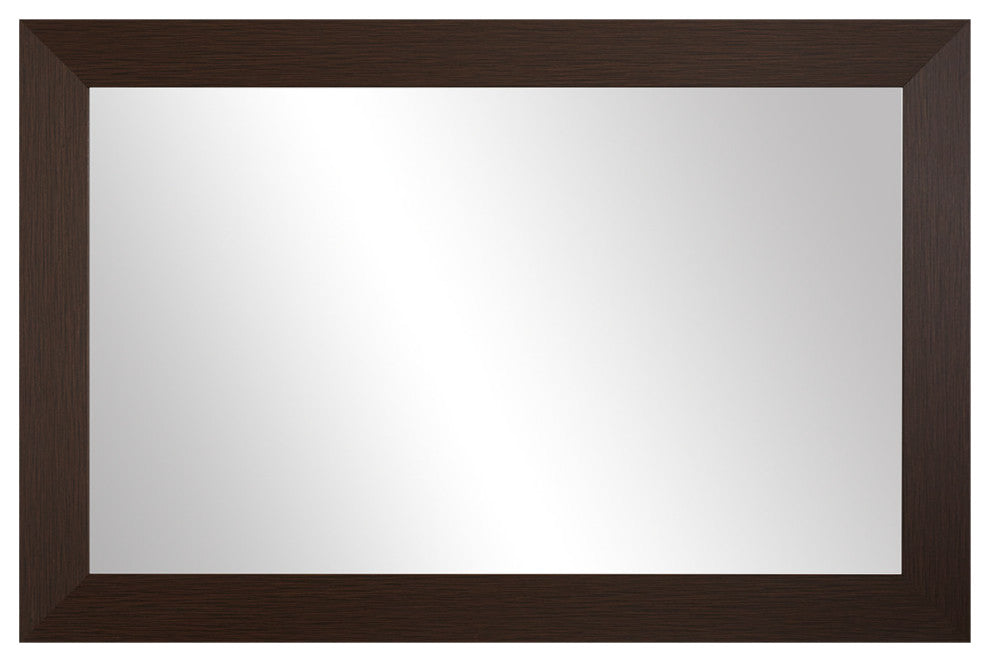 Pendleton Framed Wall Mirror, Espresso Textured, 28" X 36"