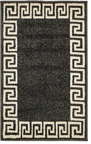 Unique Loom Charcoal Athens Modern 2' 0 x 3' 0 Area Rug