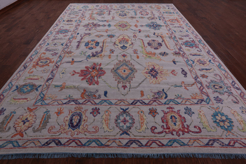 10' 4" X 13' 10" Turkish Oushak Handmade Wool Rug - Q16105
