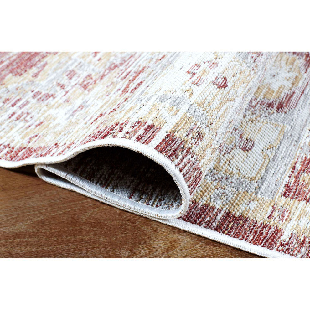 Plaza Medallion Reversible Indoor/Outdoor Area Rug, Mocha, 2'x3'