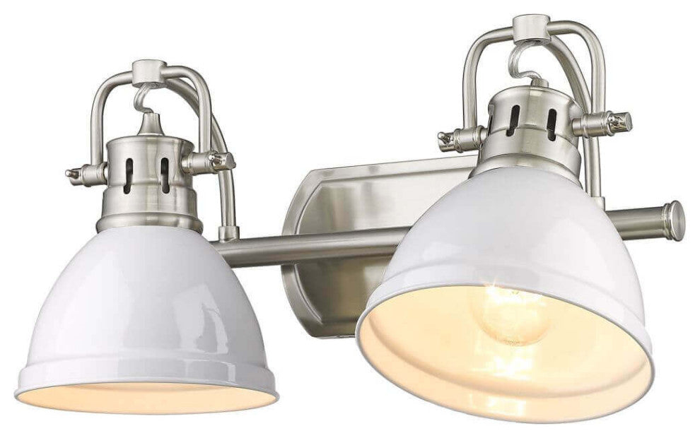 Krauss 2-Light 17" Simple Dome Bath Light