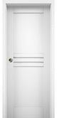 Sliding Pocket Door / Mela 7444 White Silk, 24" X 80"