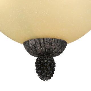 Vaxcel Lighting C0120 Sierra 3 Light 16"W Flush Mount Ceiling - Black Walnut