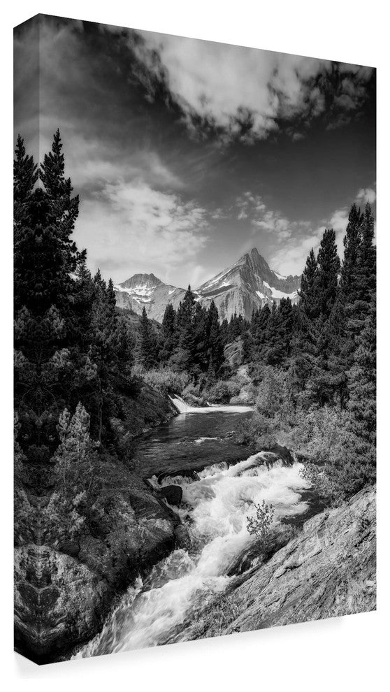 "Glacial Creek Monochrome" by Michael Blanchette, Canvas Art, 30"x47"