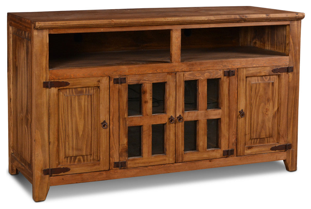 Westgate Solid Wood Rustic Brown TV Stand, 60"