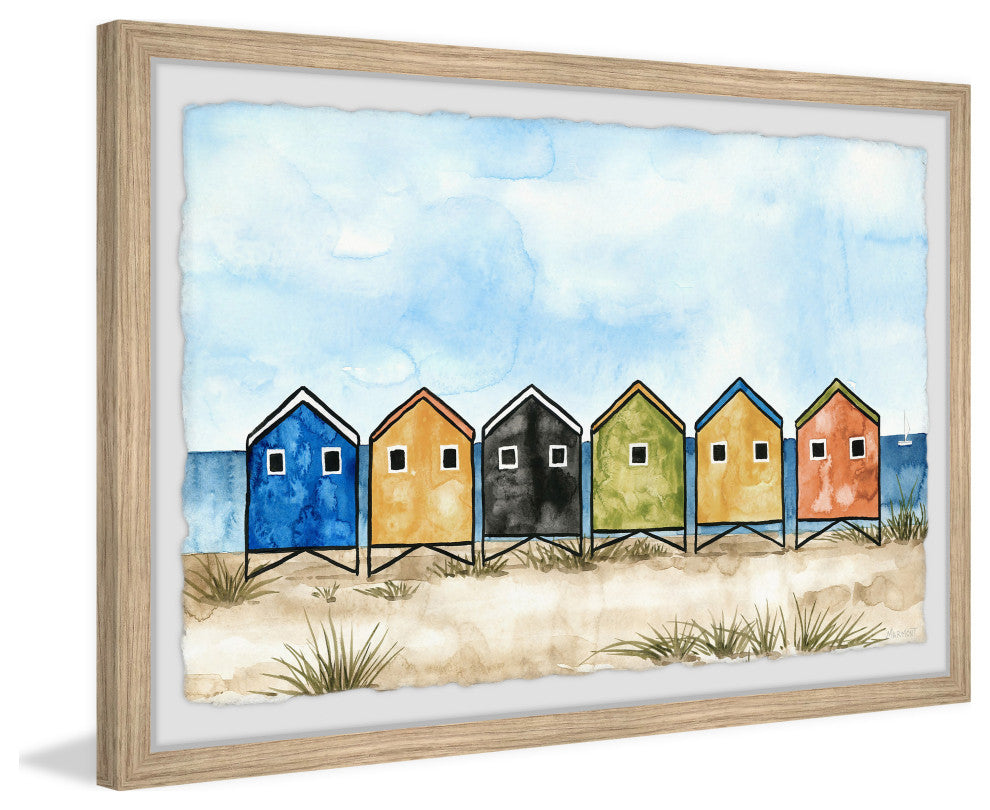"Smell the Ocean Air" Framed Painting Print, 18x12