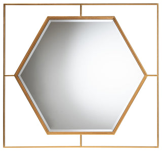 Baxton Studio Gates Modern Glam Goldleaf Metal Accent Wall Mirror