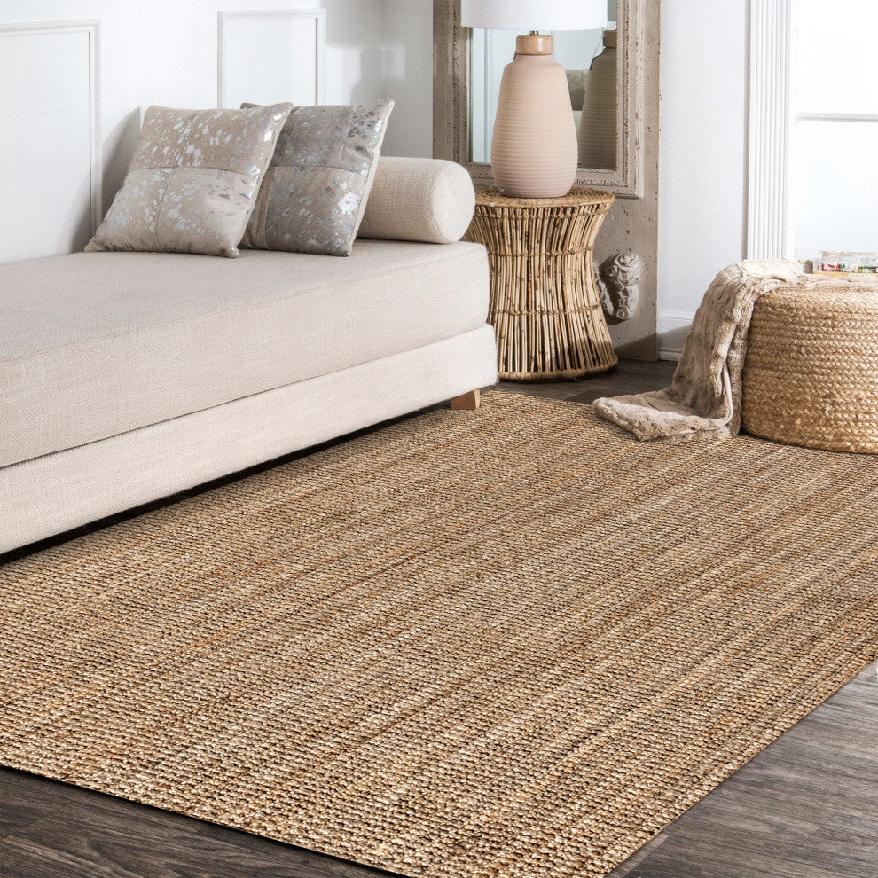 Pata Hand Woven Area Rug, Natural, 8 X 10