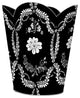 Black Provencial Tin Wastepaper Basket