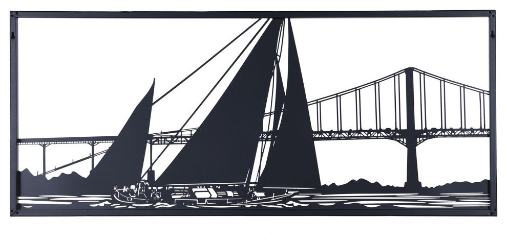 Shadows of a Sailboat, San Francisco Bay Metal Wall Decor
