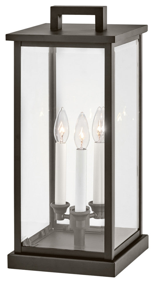 Hinkley Weymouth Medium Pier Mount Lantern 12V, Oil Rubbed Bronze