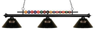 Shark 3 Light Billiard in Matte Black with Smoke Shade