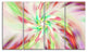 Exotic Multi Color Spiral Flower, Abstract Canvas Art Print, 48"x28", 4 Panels