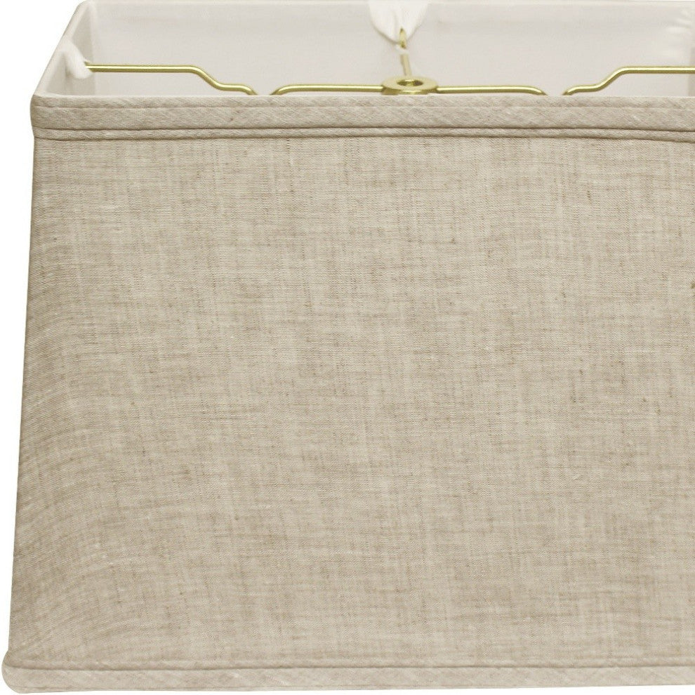 18" Cream Throwback Rectangle Linen Lampshade