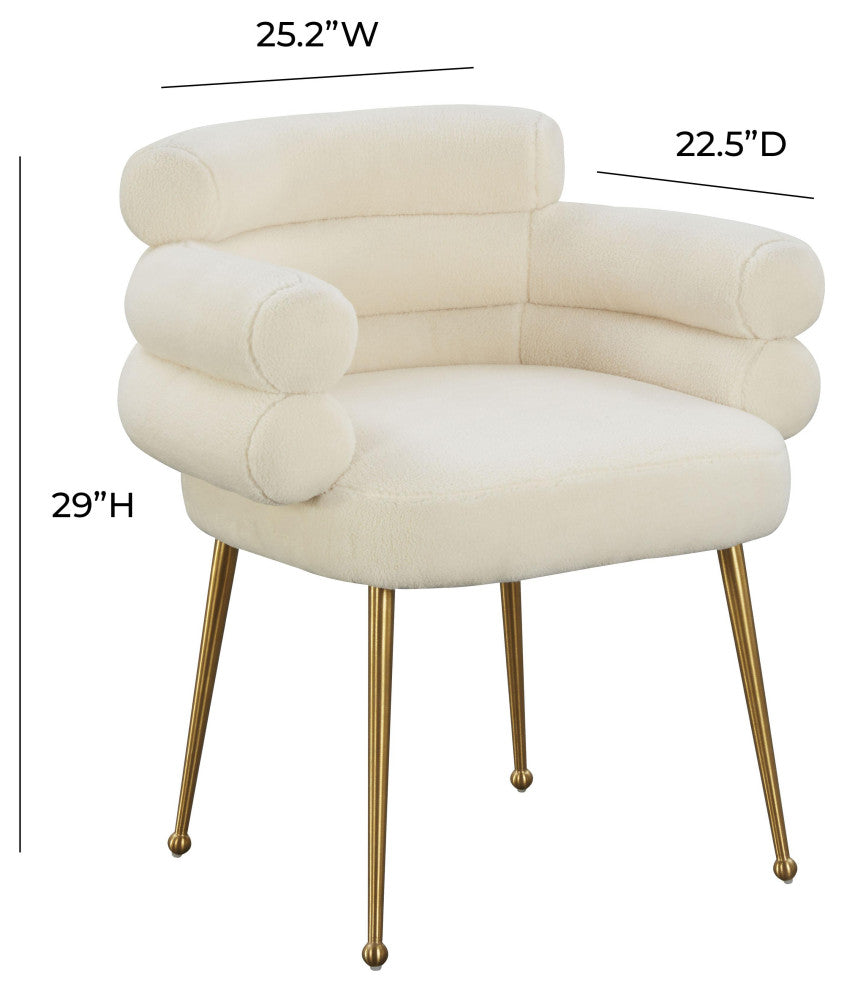 Dente Gray Velvet Dining Chair
