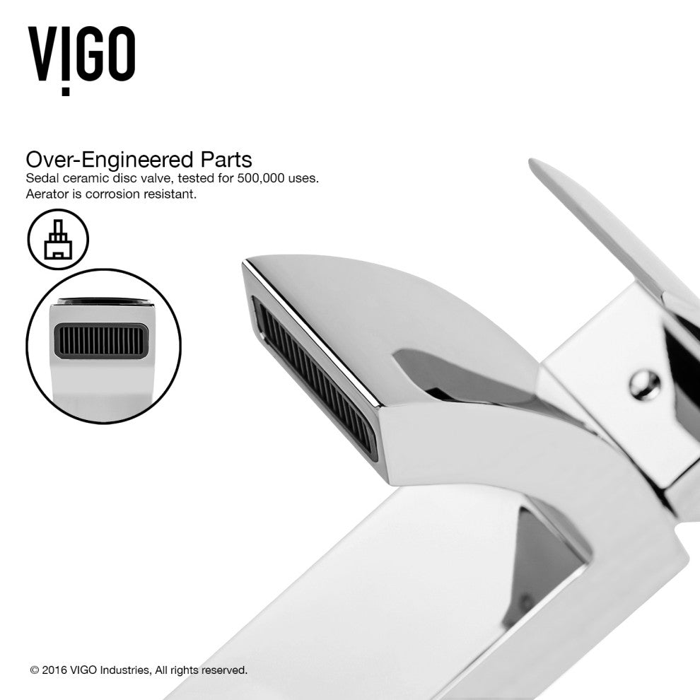 VIGO Duris 12" H Single Handle Single Hole Bathroom Vessel Faucet, Chrome