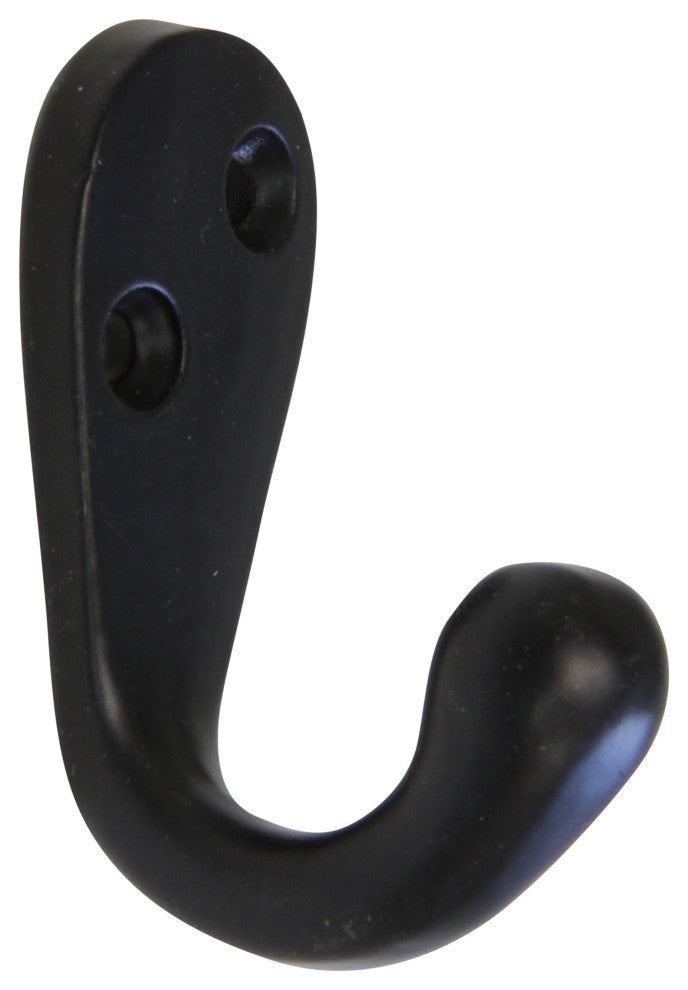 RCH Decorative Iron Wall Hook, 1.6 Inch, Various Finishes, Black, 1.6 Inch