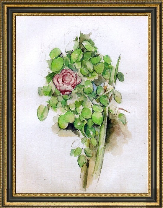 Paul Cezanne Rose Bush Framed Premium Canvas Print, 21"x28"