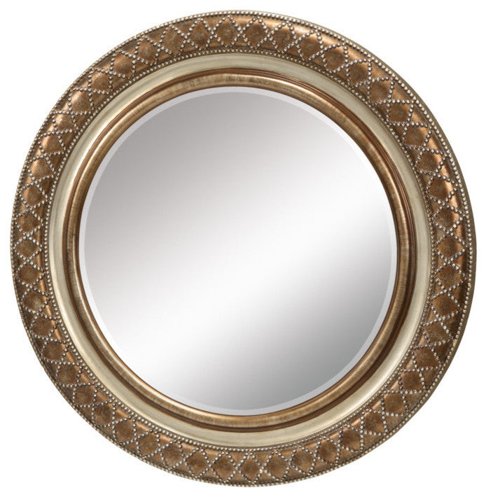 Cocktail Mirror, Copper With Silver Highlights