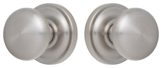 Rockwell Premium Solid Brass Sandhill Knob Passage Set, Brushed Nickel
