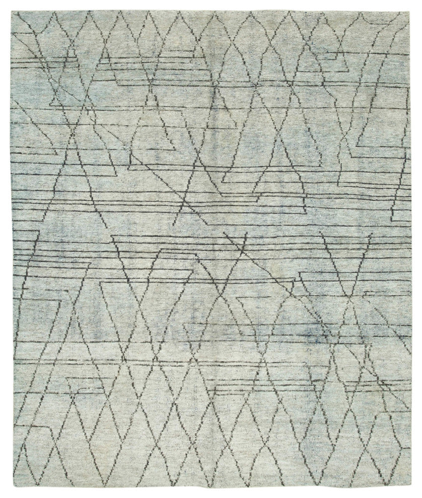 Rug N Carpet - Handmade Decorative 8' 0'' x 9' 10'' Moroccan Area Rug