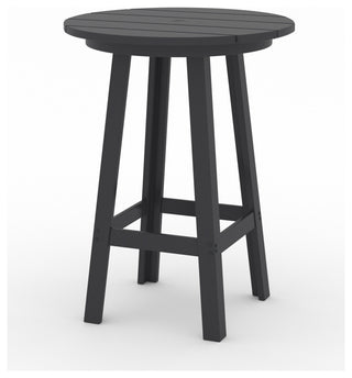 LuXeo Mason-Cabo Round Counter Bar 3-Piece Set, Gray